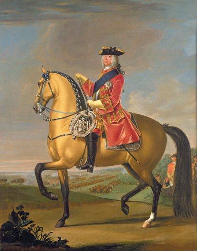 Giorgio II alla battaglia di Dettingen da David Morier